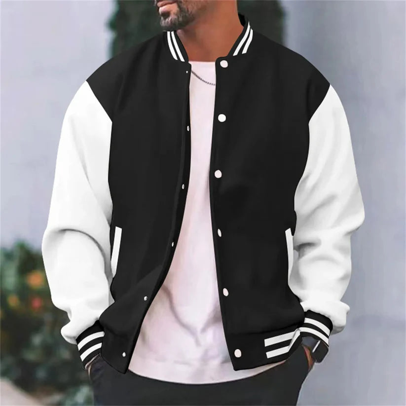 Homme | Veste bomber varsity avec fermeture à boutons