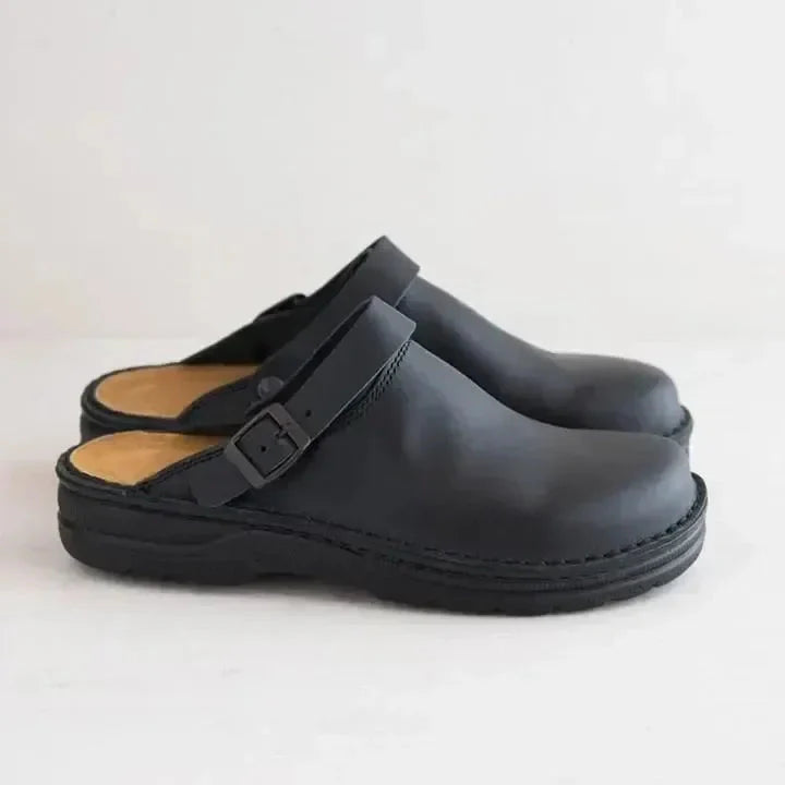 Homme | Chaussons fermés à sangle réglable avec boucle latérale