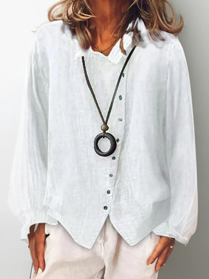 Femme | Chemise avec bouttons à manches longues coupe ample