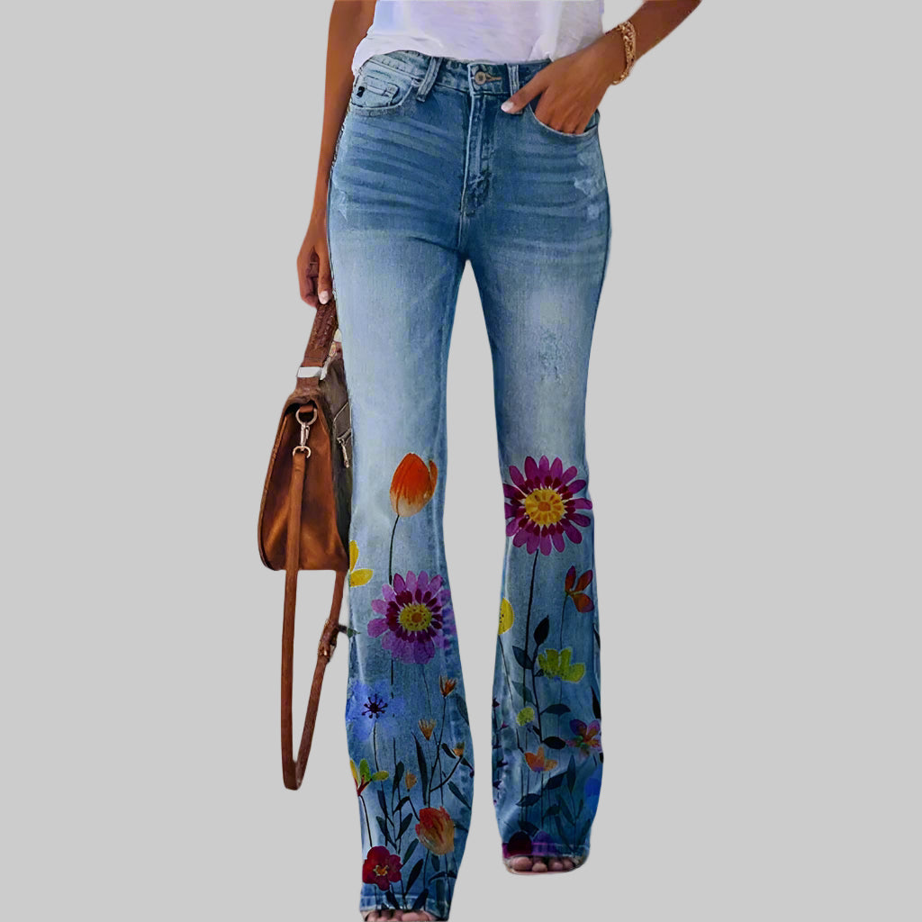 Femme | Pantalon en jean évasé