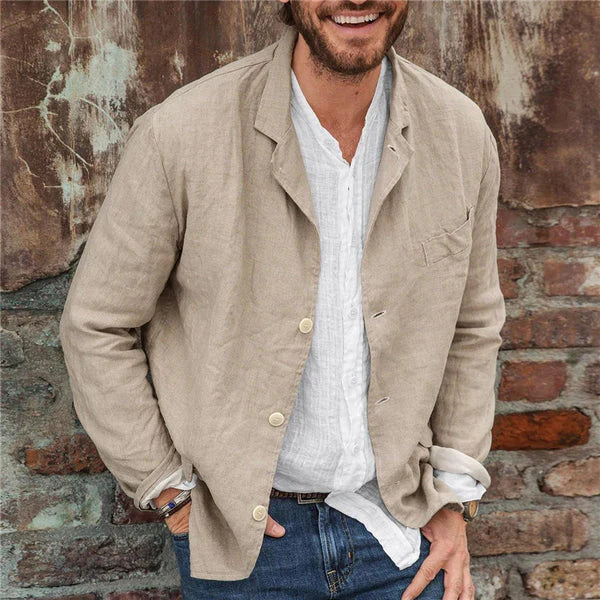 Homme | Veste droite à manches longues avec col classique