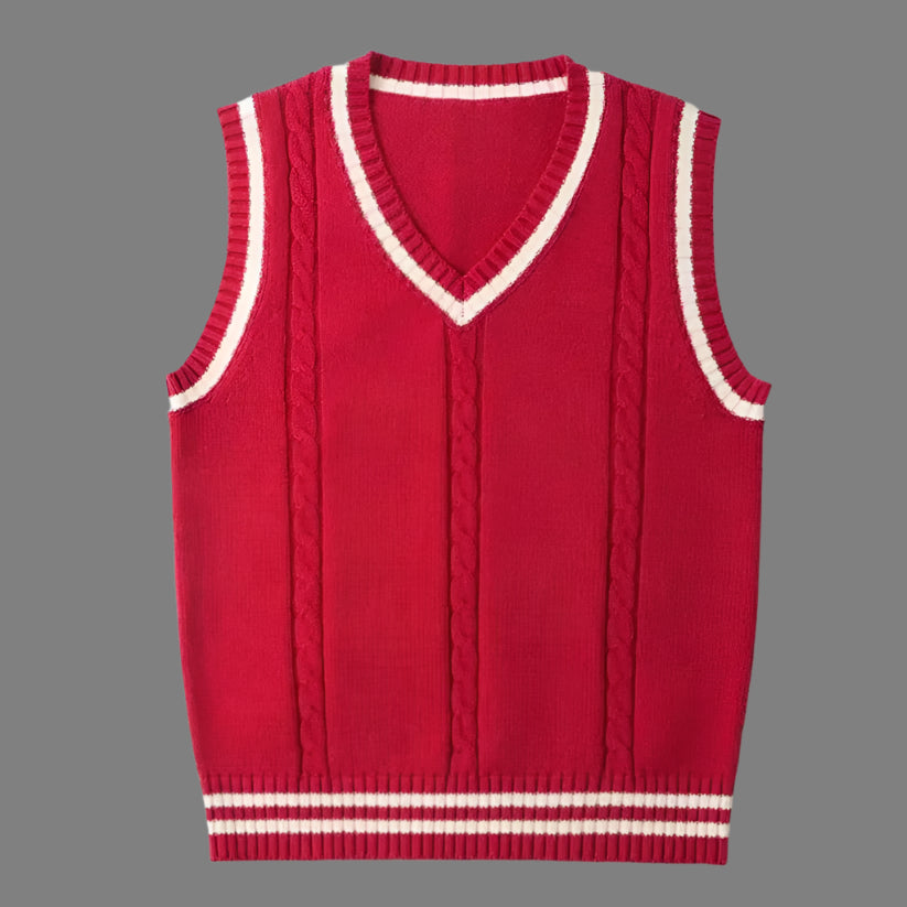 Homme | Pull sans manches tricotée coupe droite