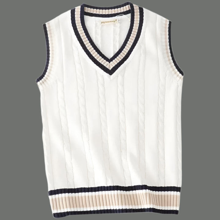 Homme | Pull sans manches tricotée coupe droite