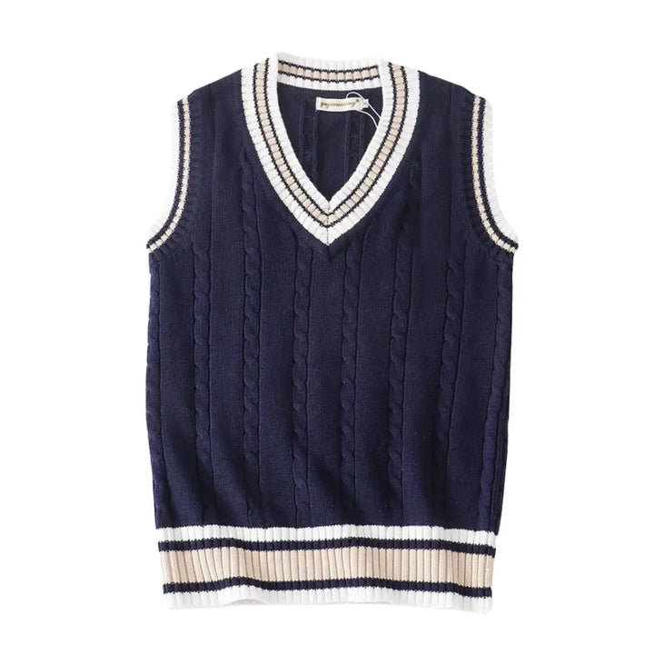 Homme | Pull sans manches tricotée coupe droite