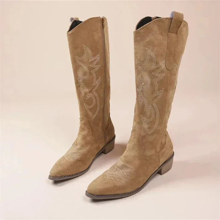 Femme | Bottes style western à tige montante et fermeture zippée