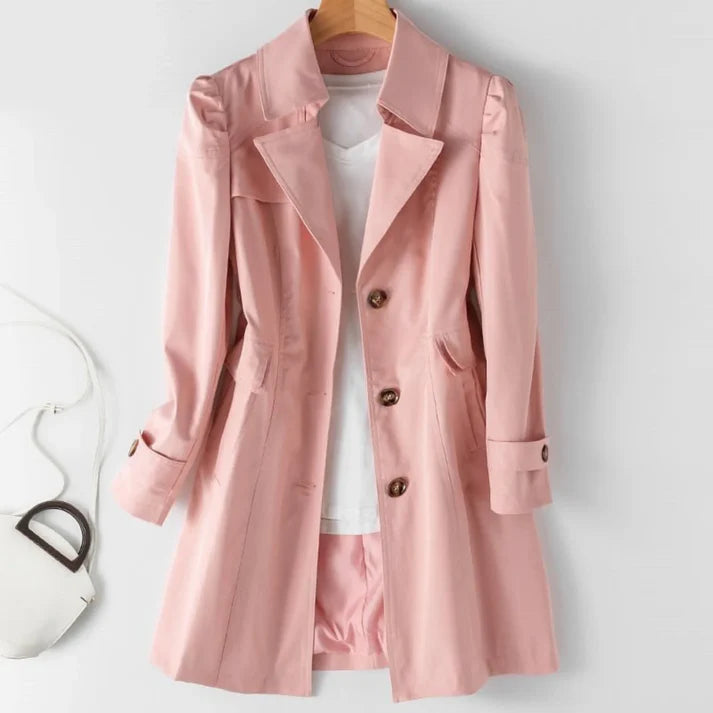 Femme | Manteau trench style classique avec poches latérales