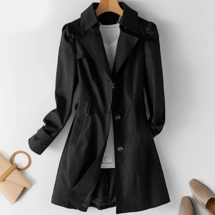 Femme | Manteau trench style classique avec poches latérales