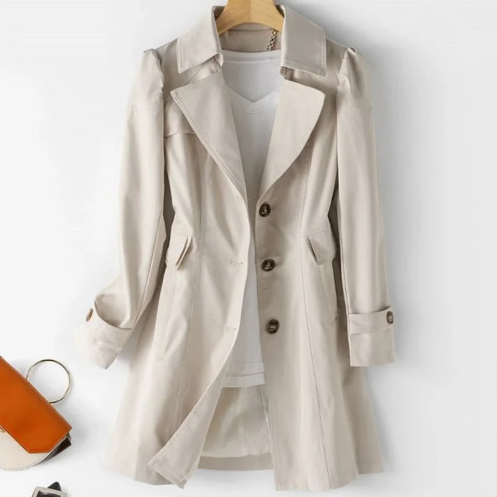 Femme | Manteau trench style classique avec poches latérales