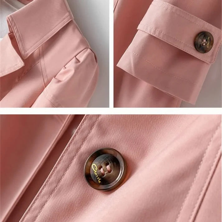 Femme | Manteau trench style classique avec poches latérales