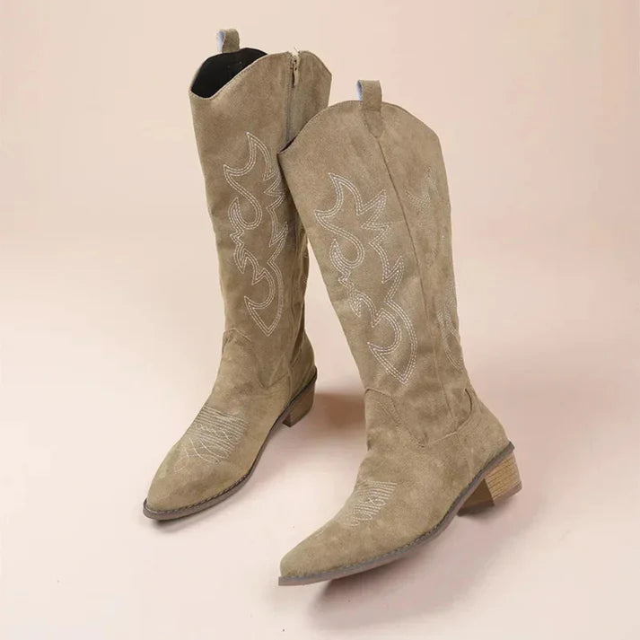 Femme | Bottes style western à tige montante et fermeture zippée