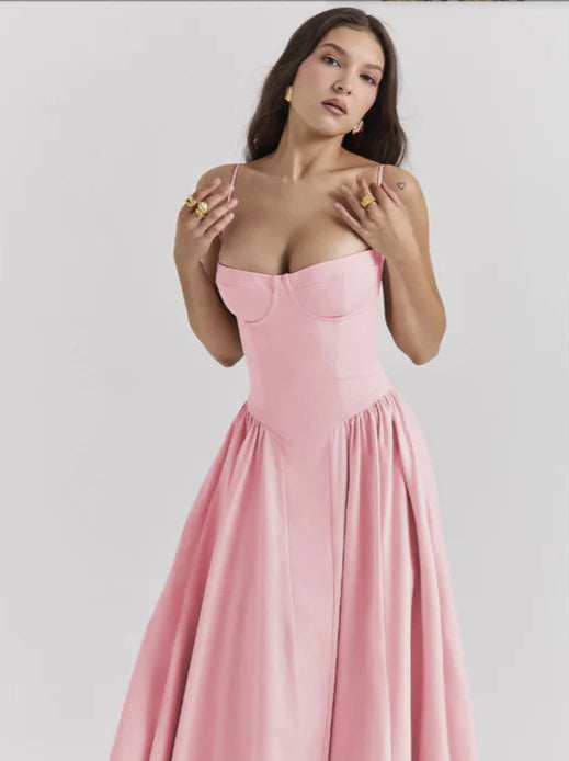 Femme | Robe midi sans manches à coupe droite