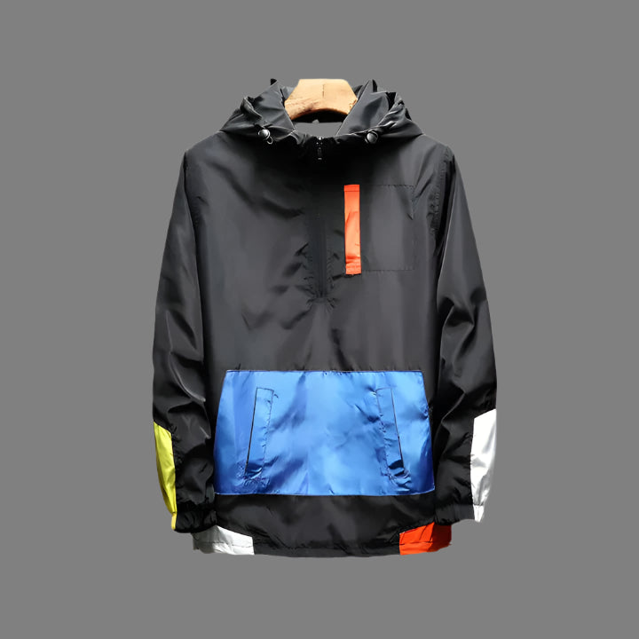 Homme | Veste à capuche avec fermeture zippée partielle