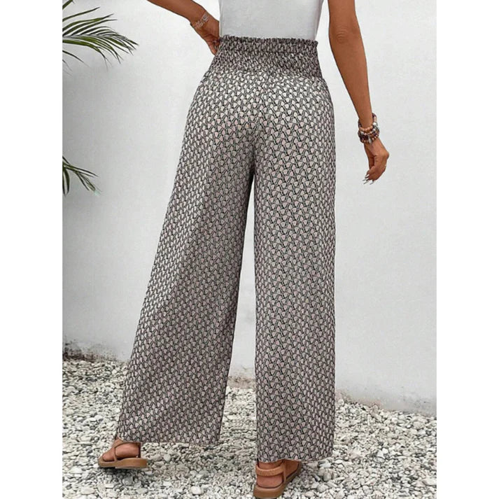 Femme | Pantalon droit imprimé à fermeture dissimulée