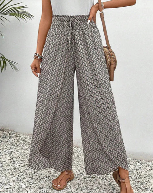 Femme | Pantalon droit imprimé à fermeture dissimulée