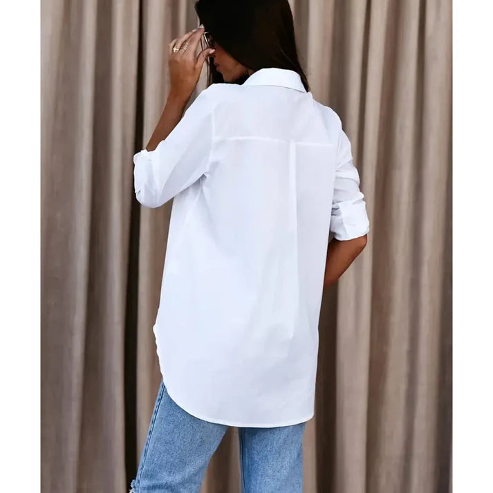 Femme | Chemise droite à manches longues et col classique
