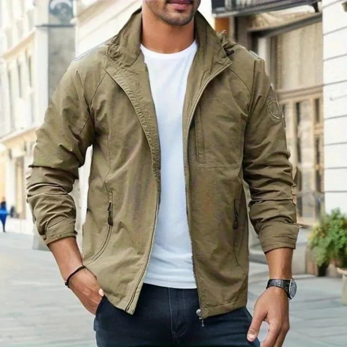 Homme | Veste cargo droite avec poches frontales à rabats