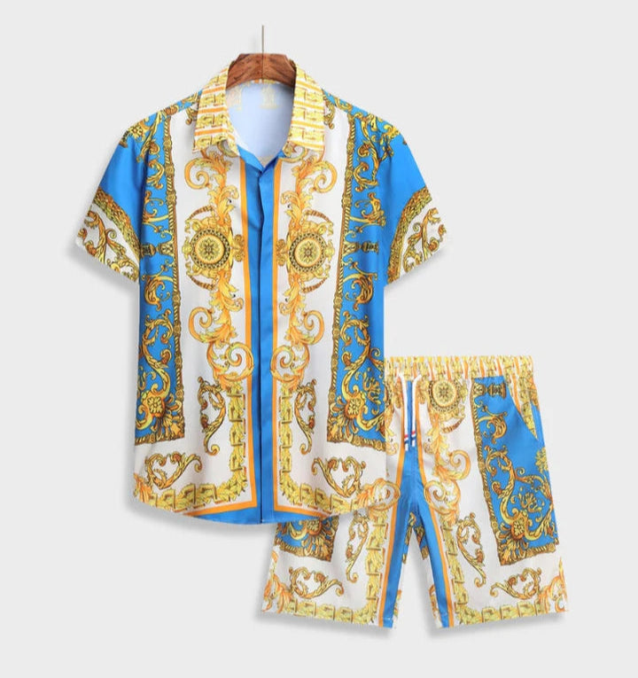 Homme | Ensemble short et chemise à motifs baroques