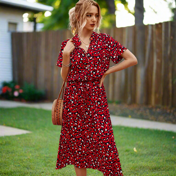 Femme | Robe midi à coupe droite et silhouette épurée