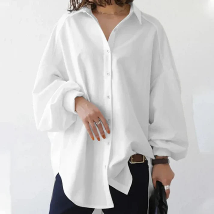 Femme | Chemise oversize à coupe ample et ourlet droit