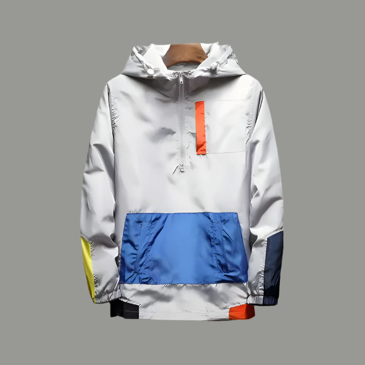 Homme | Veste à capuche avec fermeture zippée partielle