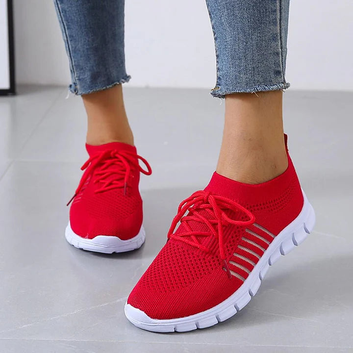 Femme | Chaussures de sport basses à lacets avec semelle épaisse