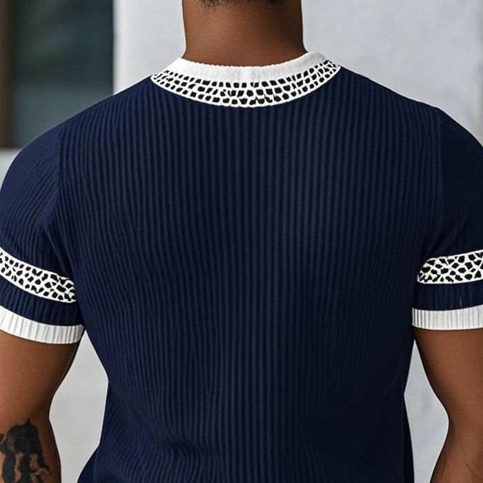 Homme | T-shirt col rond et bande contrastée