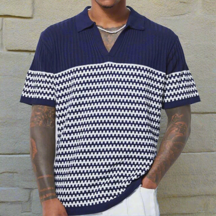 Homme | Polo manches courtes avec col ouvert