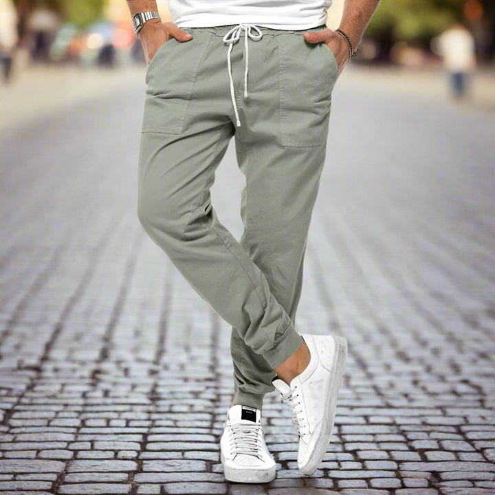 Homme | Pantalon décontracté à taille élastique et cordon de serrage