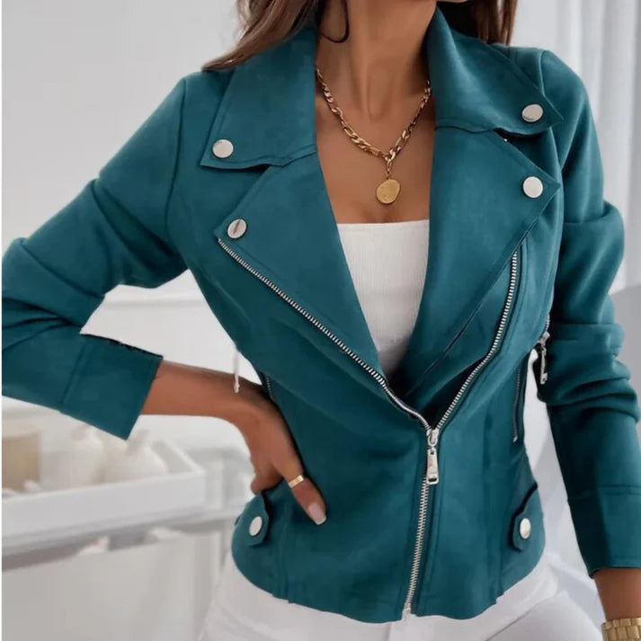 Veste pour femme à fermeture intégrée