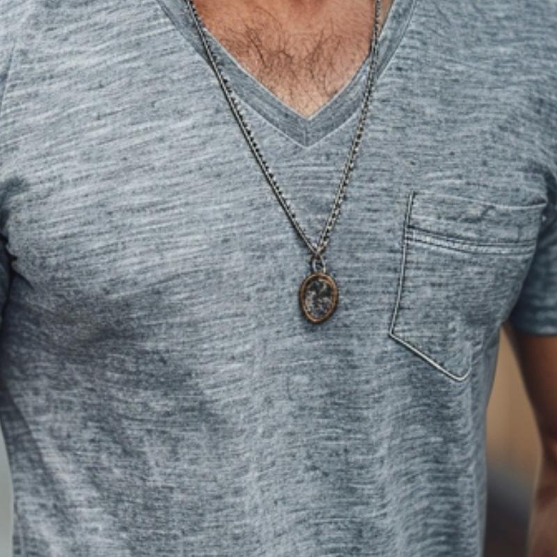 Homme | T-shirt manches courtes à col en V