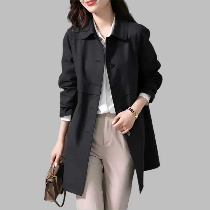 Femme | Manteau mi-long ceinturé avec boutons