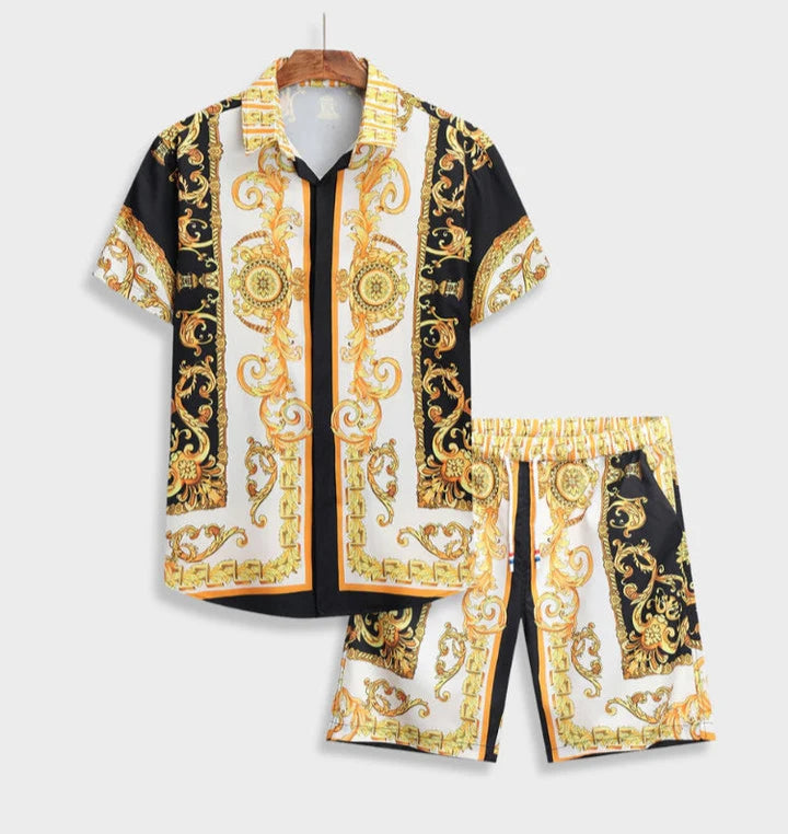Homme | Ensemble short et chemise à motifs baroques
