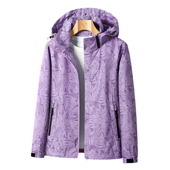 Veste à capuche avec fermeture zippée coupe droite pour femmes