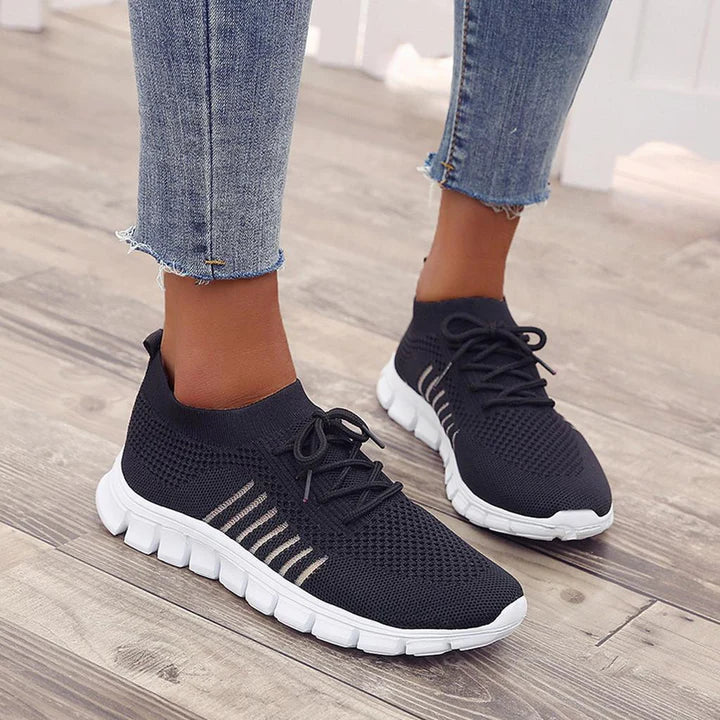 Femme | Chaussures de sport basses à lacets avec semelle épaisse