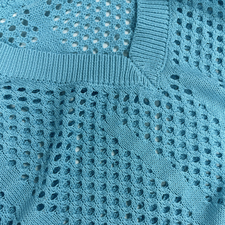 Homme | T-shirt à col en V avec motif ajouré