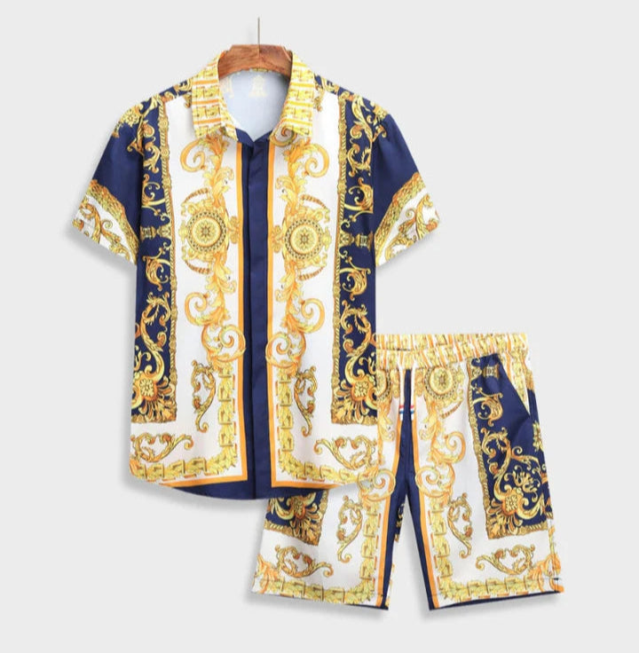 Homme | Ensemble short et chemise à motifs baroques