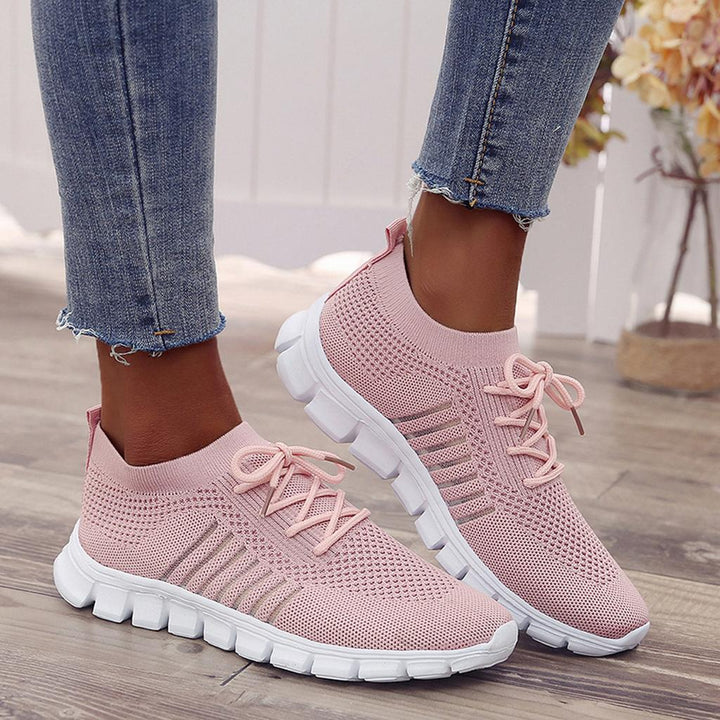 Femme | Chaussures de sport basses à lacets avec semelle épaisse