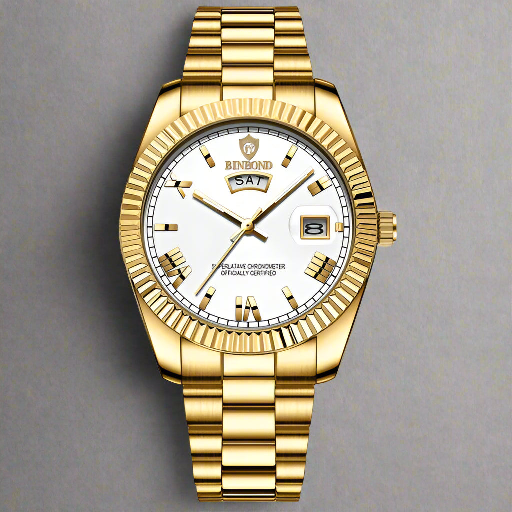 Homme | Montre avec affichage jour-date et bracelet à boucle déployante