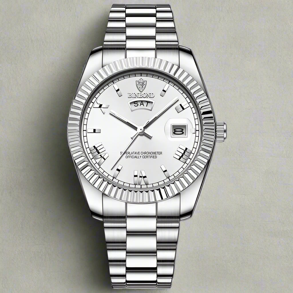 Homme | Montre avec affichage jour-date et bracelet à boucle déployante