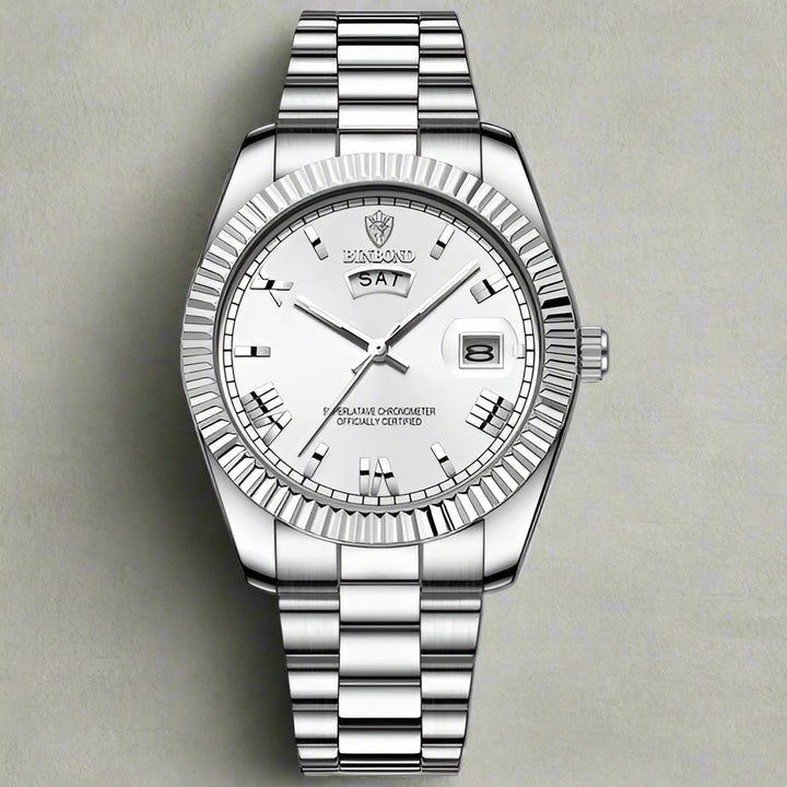 Homme | Montre avec affichage jour-date et bracelet à boucle déployante