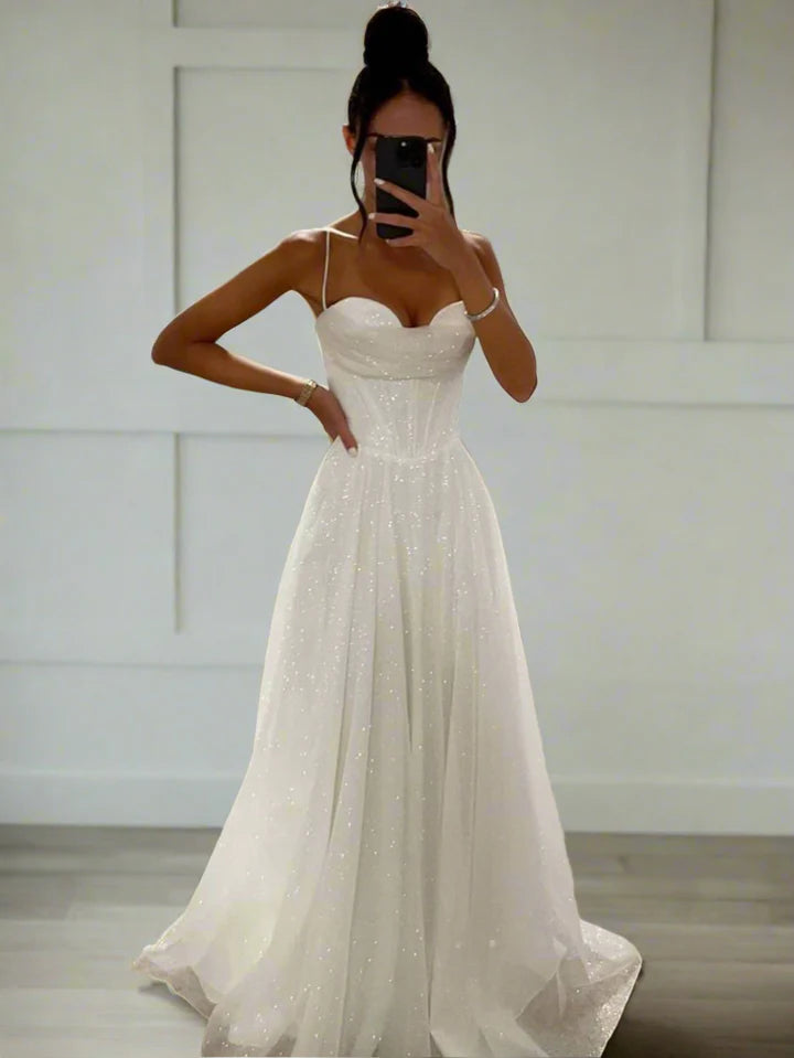 Femme | Robe longue fluide sans manches à fines bretelles