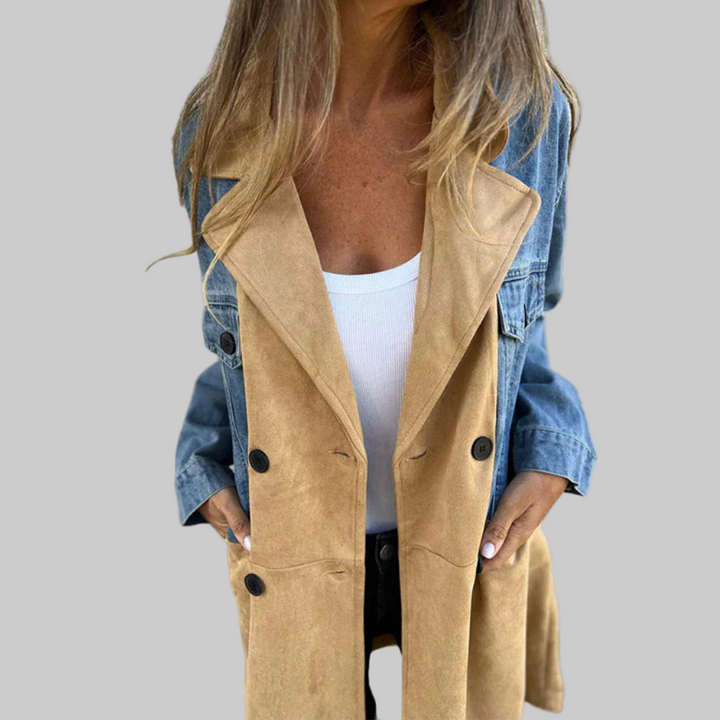 Femme | Manteau patchwork en denim