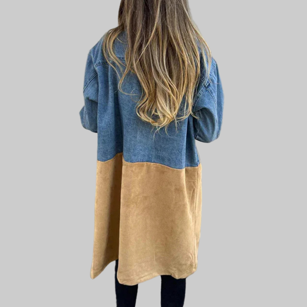 Femme | Manteau patchwork en denim