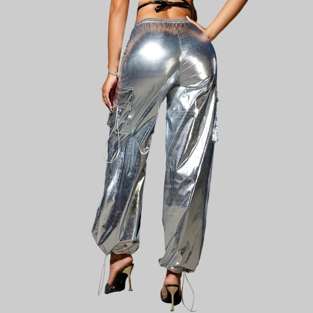 Femme | Pantalon cargo métallique
