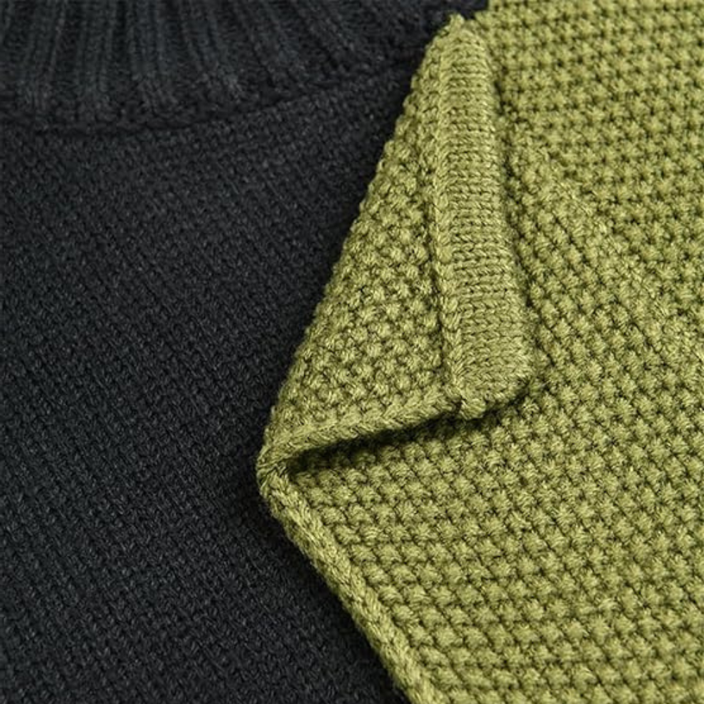 Femme | Pull patchwork bicolore