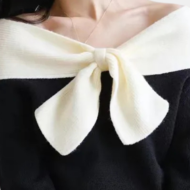 Femme | Pull à épaules dénudées et nœud