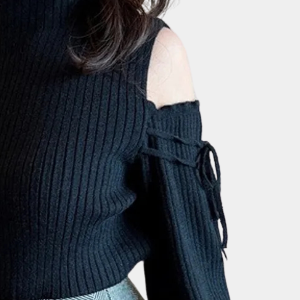 Femme | Pull à épaules dénudées et ruban