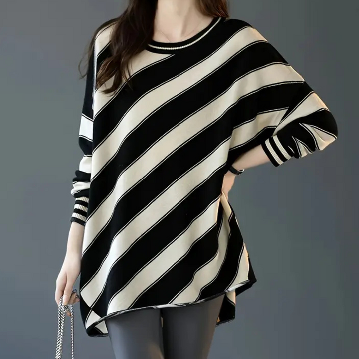 Femme | Pull à rayures diagonales
