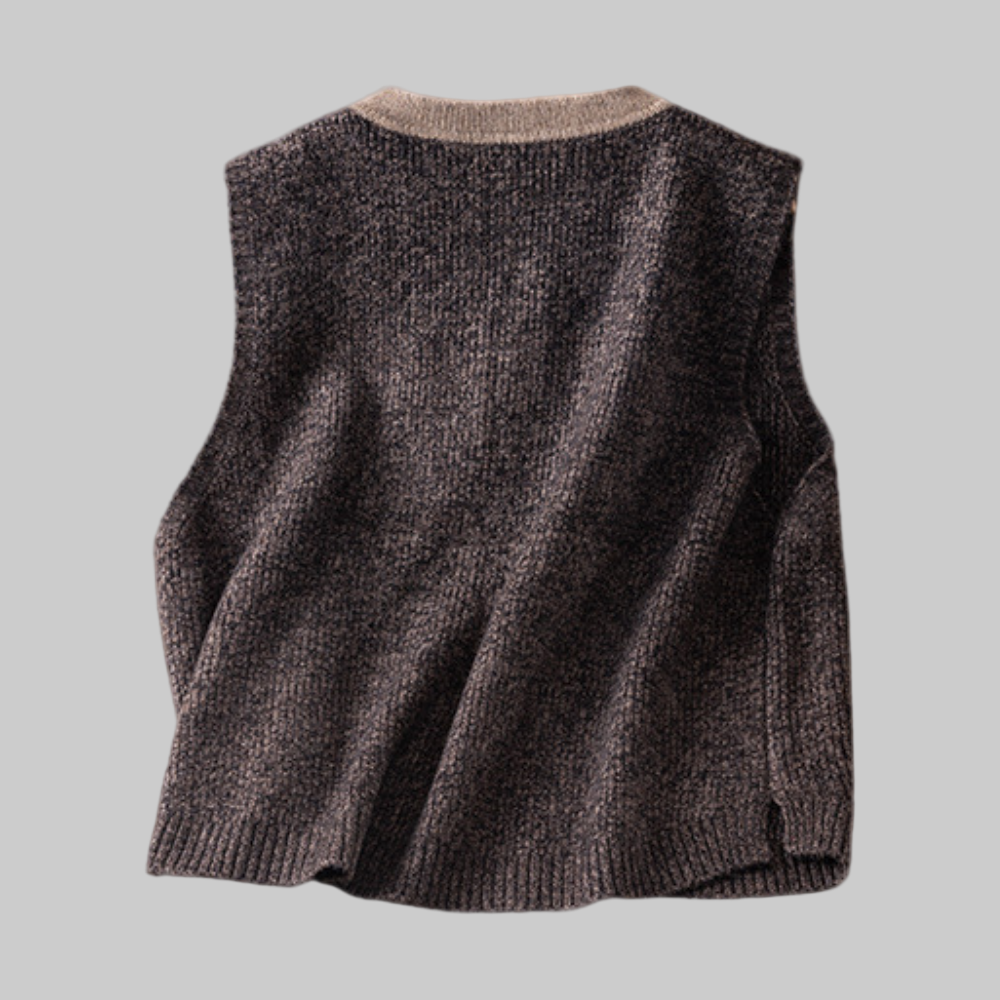 Femme | Pull sans manche tricoté