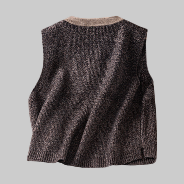 Femme | Pull sans manche tricoté